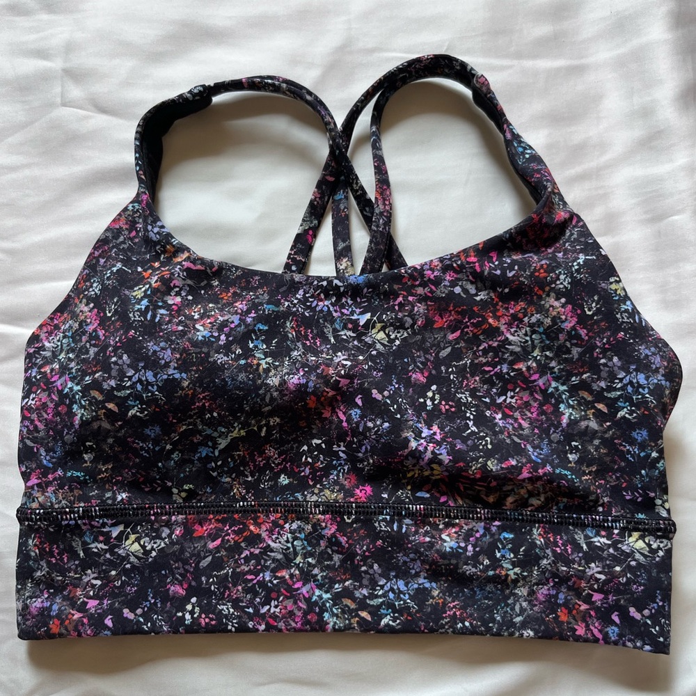 lululemon Energy Longline Bra Floral RARE print Size 6